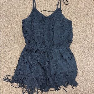 Blu Pepper Black Lace Jumpsuit